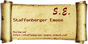 Staffenberger Emese névjegykártya