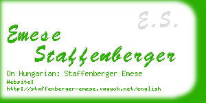 emese staffenberger business card